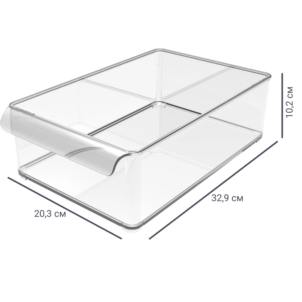 Органайзер 20.3x32.9x10.2см 5.4л полиэтилен без крышки цвет прозрачный  #1
