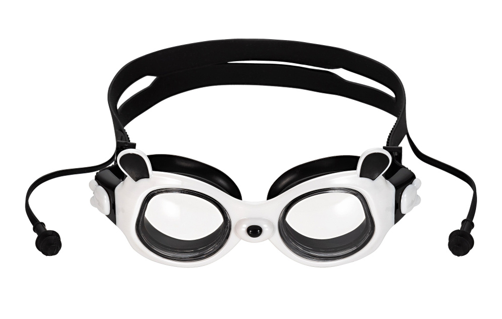 Детские очки для плавания с берушами "панда" #1