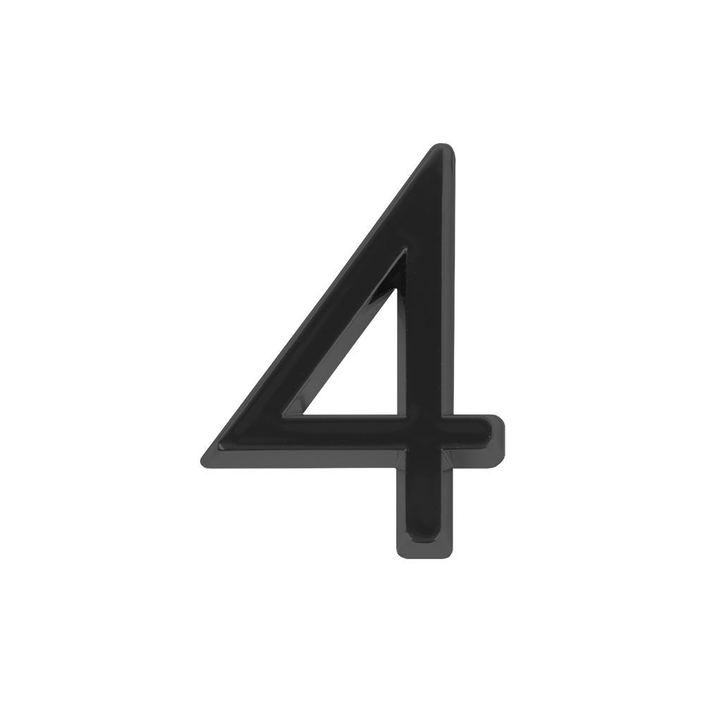 Цифра дверная Fuaro (Фуаро) "4" ABS-пластик BL (черный) #1