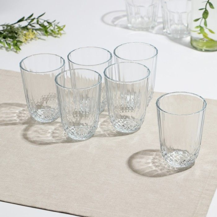 Набор стеклянных стаканов Diony, 265 мл, 6 шт #1