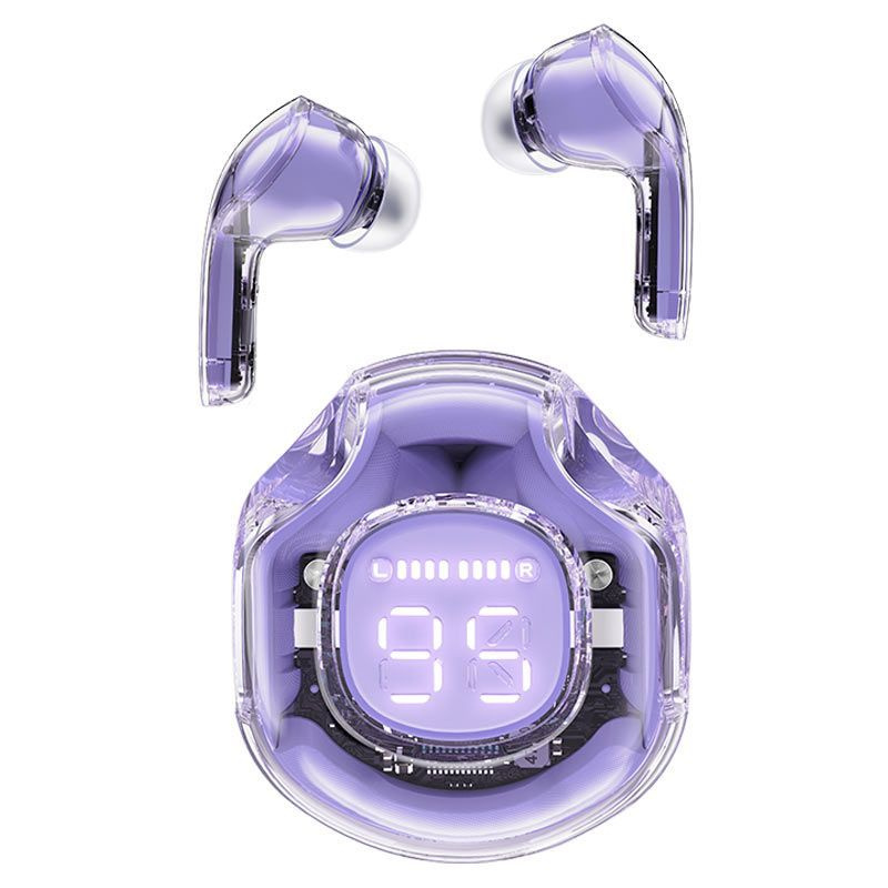 Беспроводные наушники ACEFAST T8 Crystal color bluetooth earbuds фиолетовые (Alfalfa purple)  #1