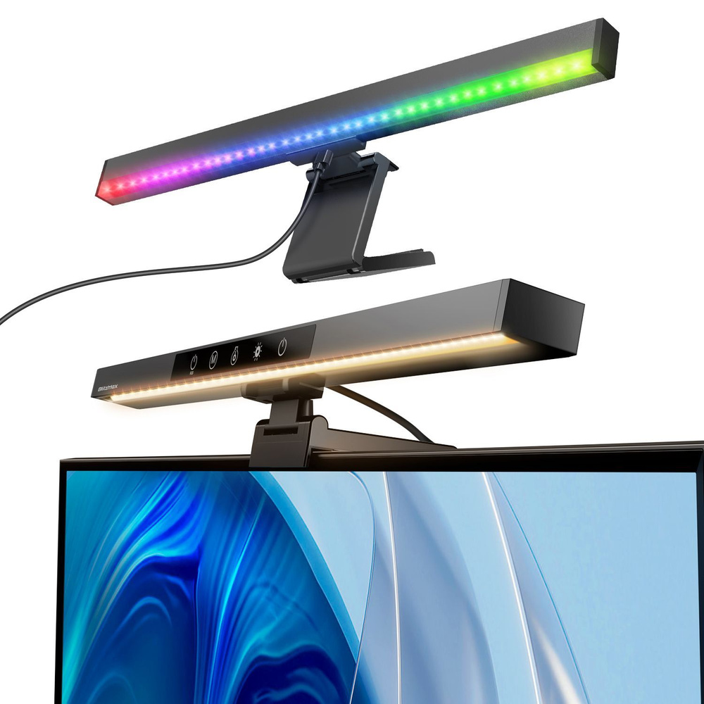 Умная светодиодная лампа для монитора BlitzMax BM CS1 RGB Monitor Light Bar, Чувствительное сенсорное #1