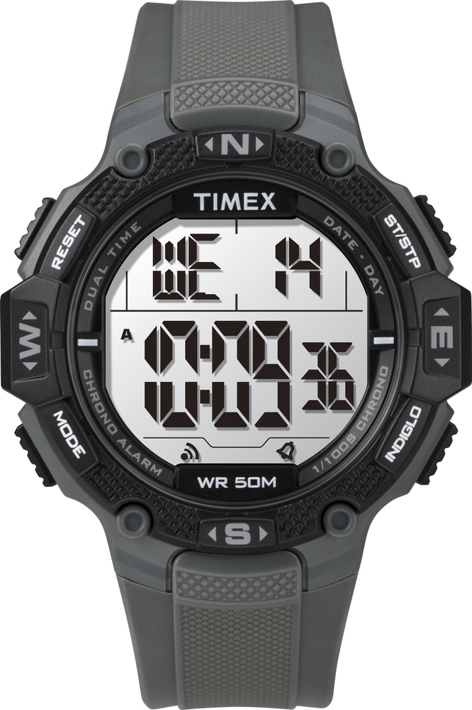 Часы наручные мужские спортивные Timex TW5M41100, электронные, 46 мм, с подсветкой Indiglo  #1
