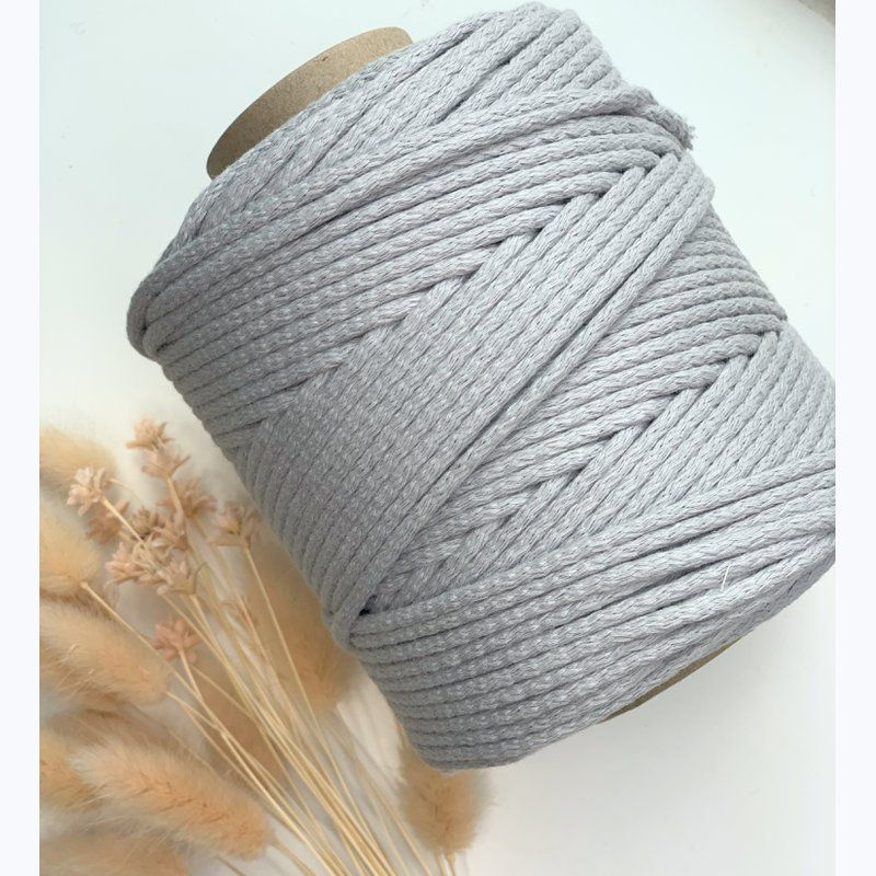 Шнур для вязания и плетения макраме хлопковый 5мм #1