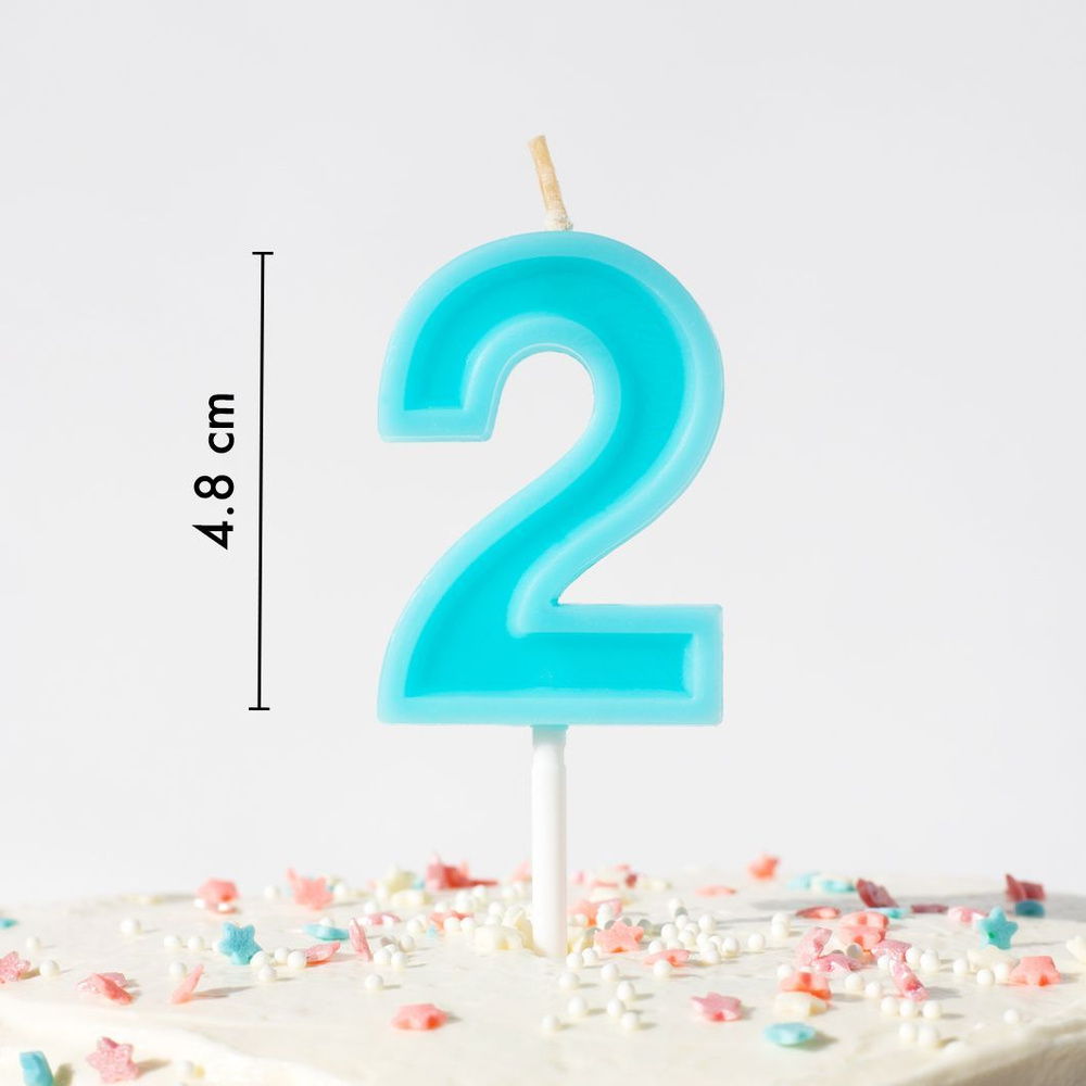Свечи для торта цифра 2, 1 шт, 1 уп. #1