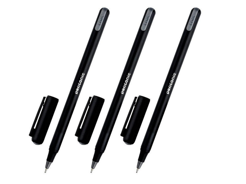 Ручка шариковая LINC PENTONIC 0,70 мм, черный, 3 шт #1