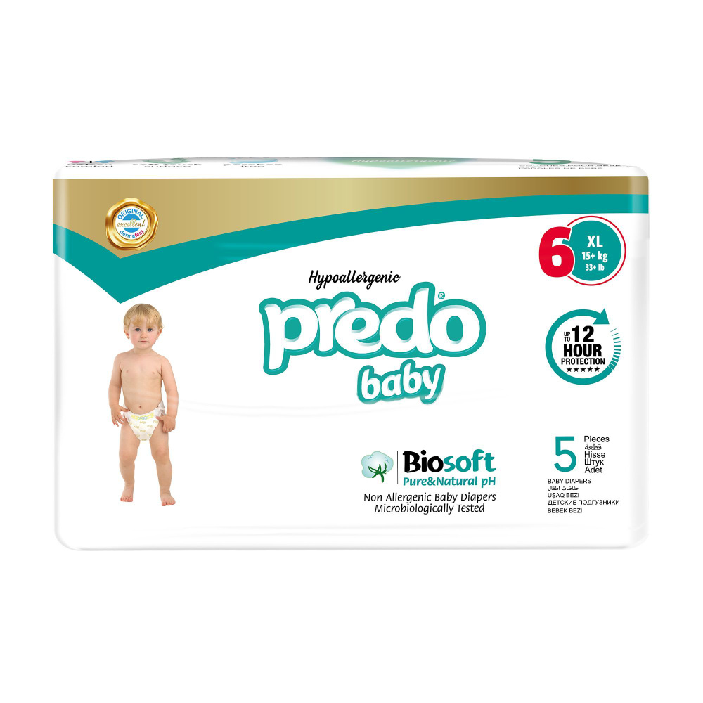 PREDO Baby Подгузники 6 LARGE SIZE (15+кг) 5шт #1