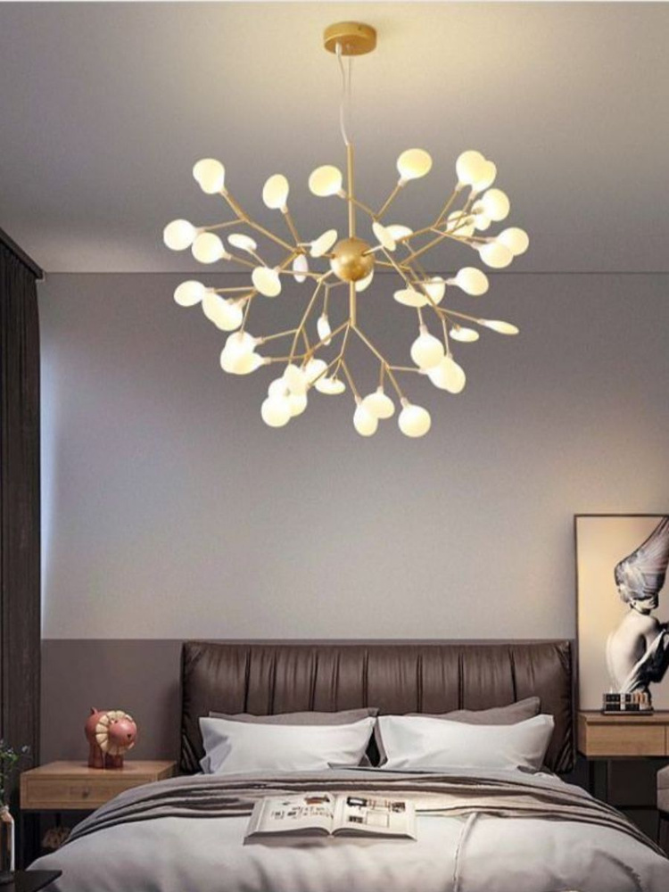 Светильник подвесной для спальни, гостиной, подвесная люстра в стиле ветки дерева  #1