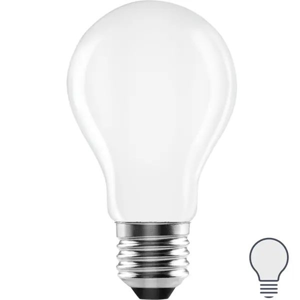 Лампа светодиодная Lexman E27 220-240 В 5 Вт груша матовая 600 лм нейтральный белый свет  #1