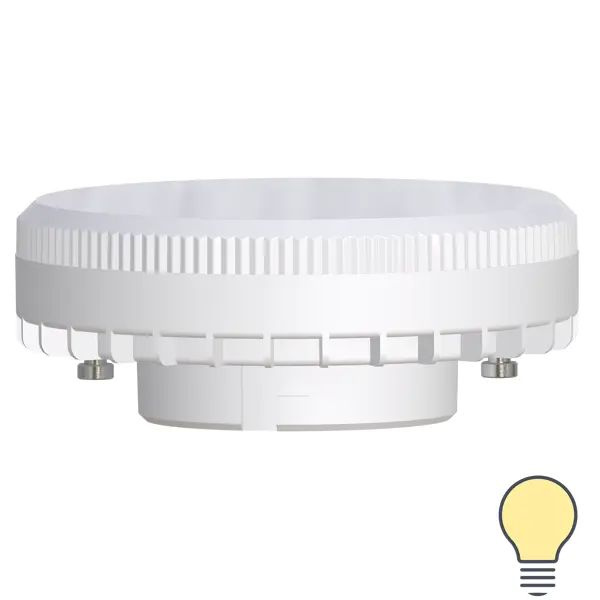 Лампа светодиодная Lexman GX53 170-240 В 11 Вт круг матовая 1100 лм теплый белый свет  #1