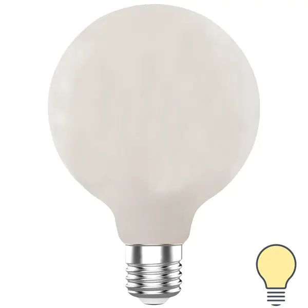 Лампа светодиодная Lexman G95 E27 220-240 В 9 Вт матовая 1055 лм теплый белый свет  #1