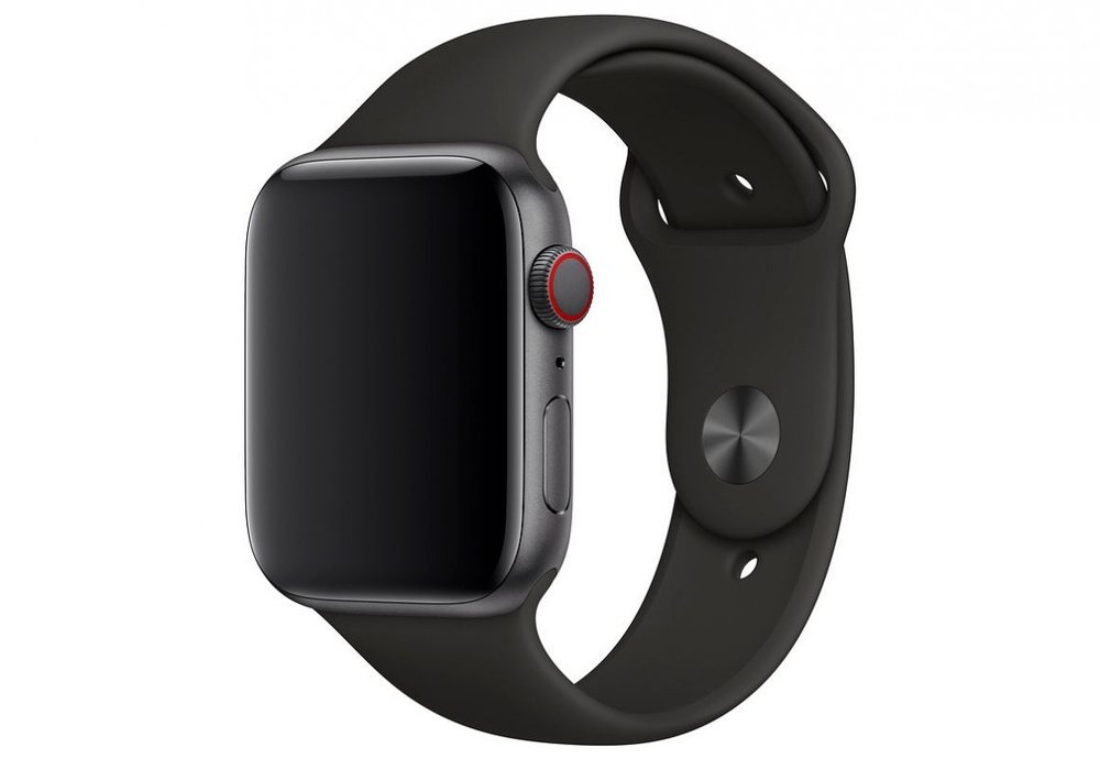 Ремешок силиконовый Black Sport Band (Черный) Apple Watch 44mm (42mm; 45mm) MTPL2AM/A. Товар уцененный #1