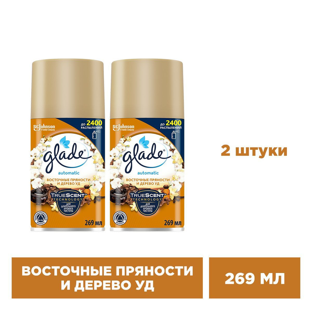 Glade сменный баллон Восточные пряности и дерево уд, 2шт #1