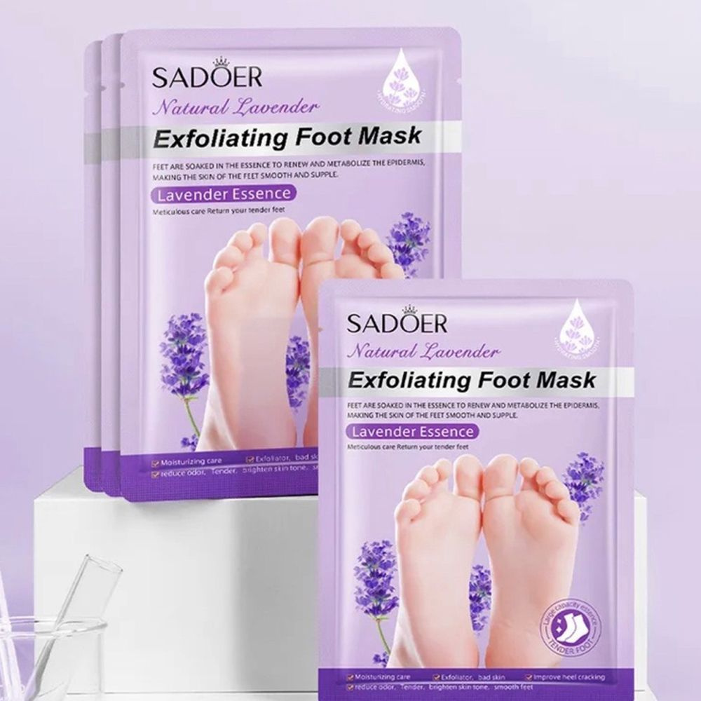 Пилинг-носочки с маслом лаванды Sadoer Exfoliating Foot Mask Lavender Essence  #1