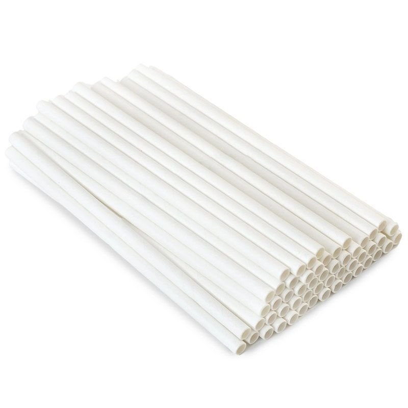 Палочки бумажные для леденцов и кейк-попсов (белые), 9,8 х 3 см, 12 шт  #1