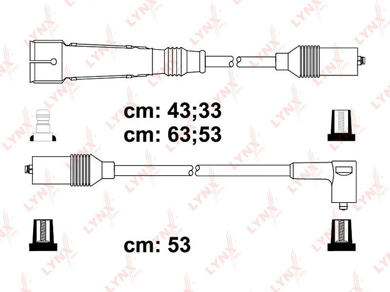 Провода высоковольтные, комплект (класс Е) для SEAT, VOLKSWAGEN / SPE8022  #1