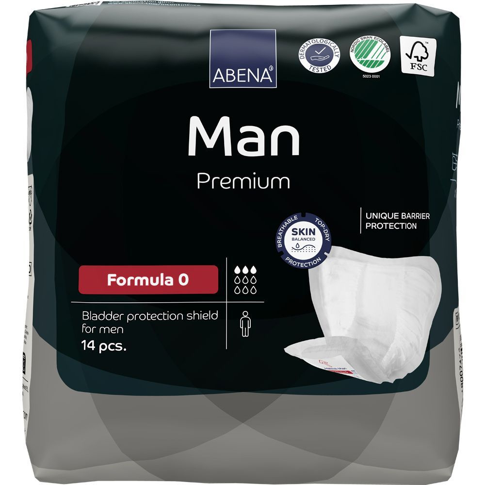 Прокладки урологические для мужчин Abena Man Premium Formula 0, 3 капли, 300 мл, 14 штук  #1