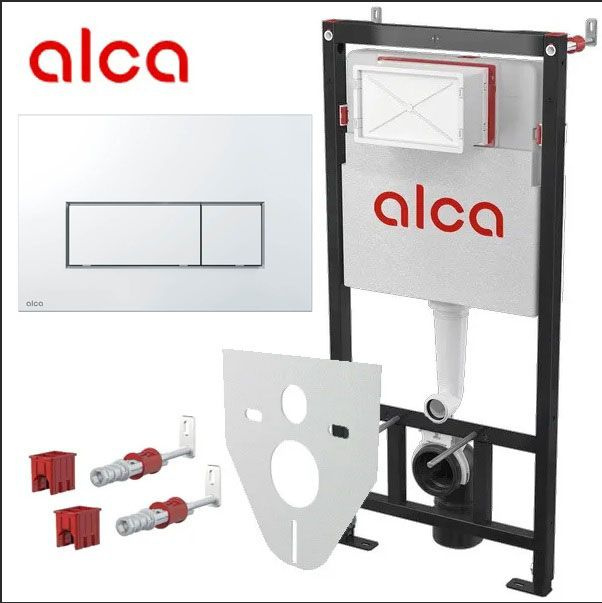 Alcaplast Set 4v1 для установки унитаза с панелью смыва хром глянцевой AM101/1120-4:1 RU M571-0001  #1