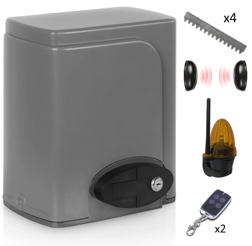 Автоматика для откатных ворот FURNITEH SL600AC, комплект ЛФР4: привод, 2 пульта, лампа, фотоэлементы, #1