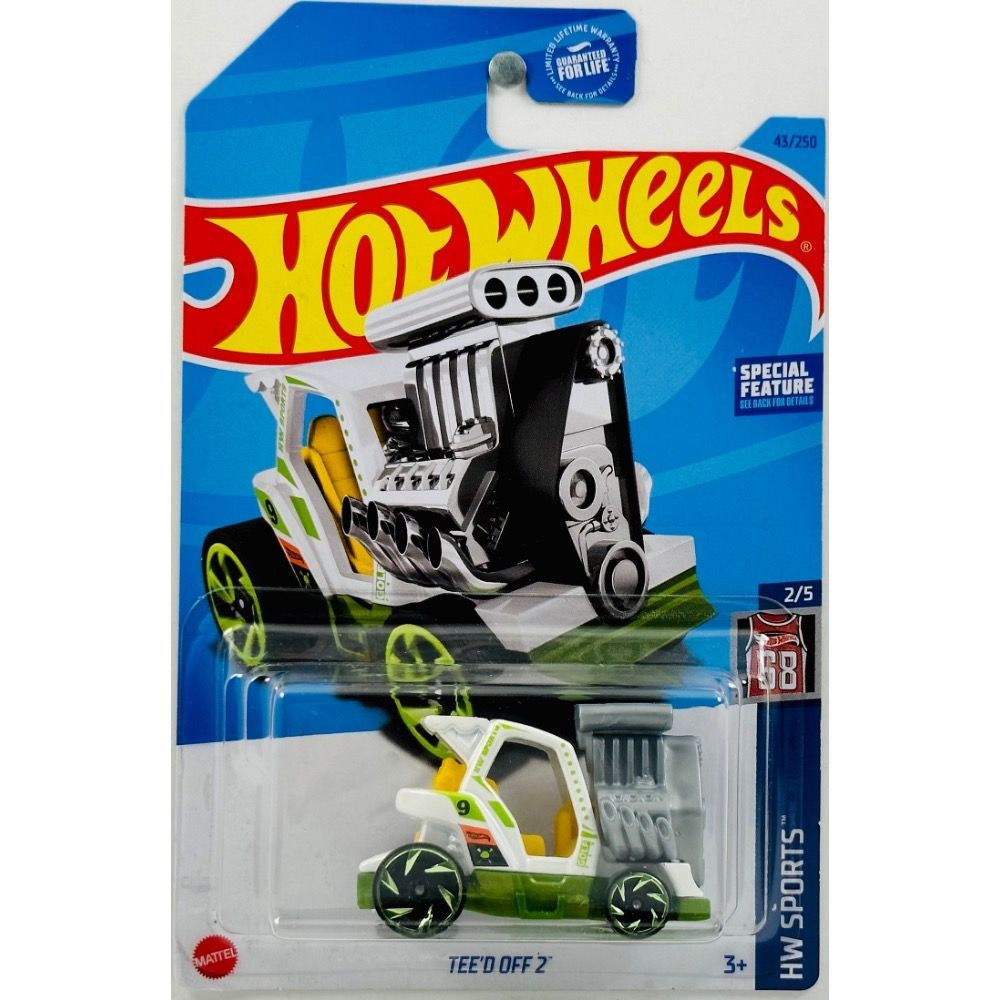 HKK43 Машинка металлическая игрушка Hot Wheels коллекционная модель TEED OFF 2 белый;салатовый  #1