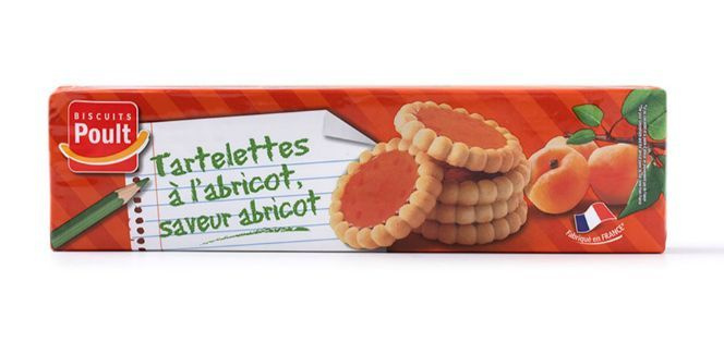 Тарталетки с начинкой POULT со вкусом абрикоса 150г, Франция  #1