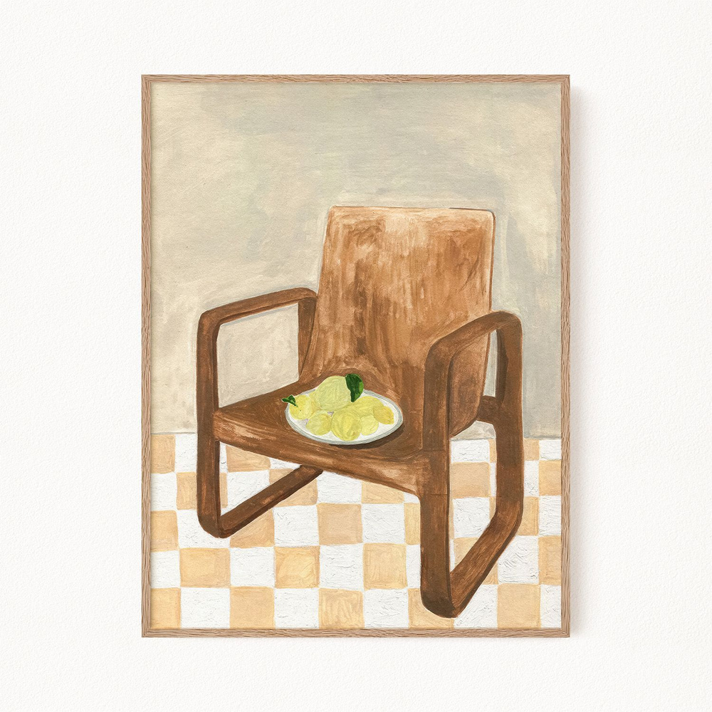 Постер для интерьера "Chair With Lemons IV", 21х30 см #1