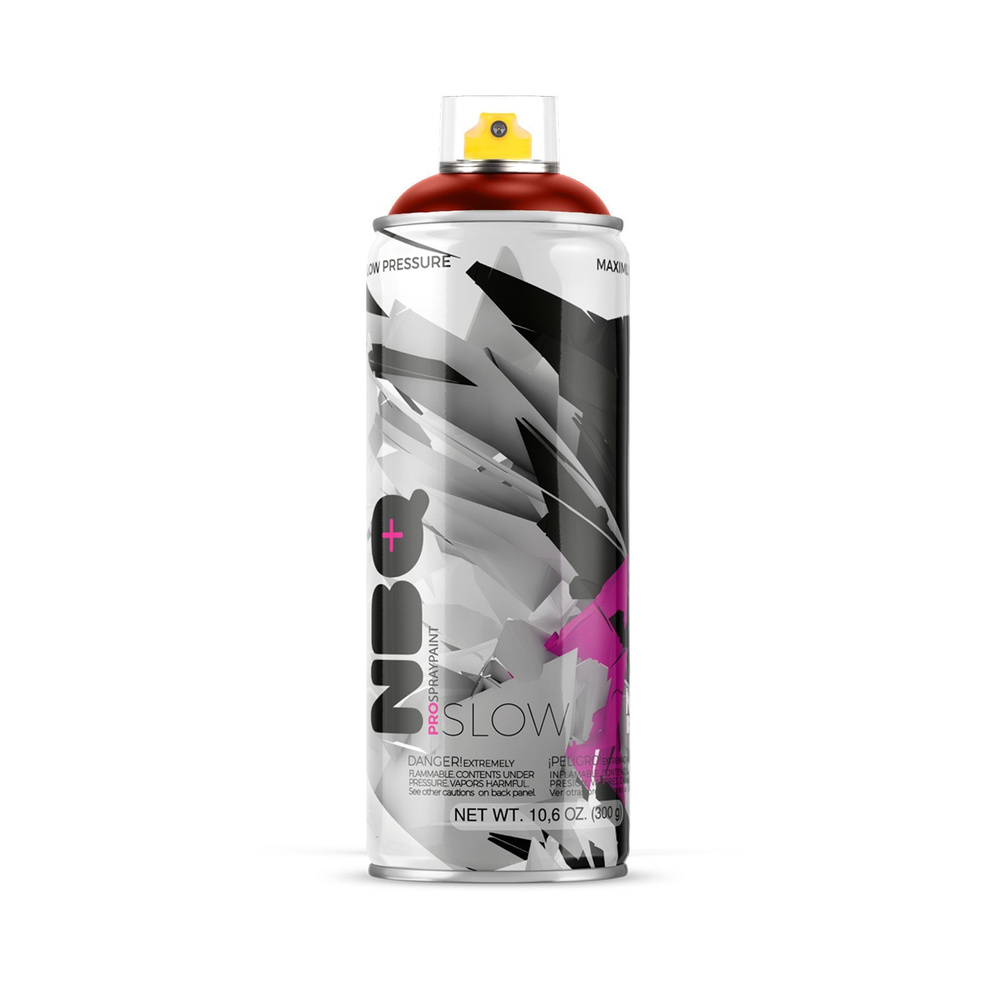 Аэрозольная краска для граффити NBQ SLOW матовая, цвет N015 красный CALIMOCHO, 400 мл  #1