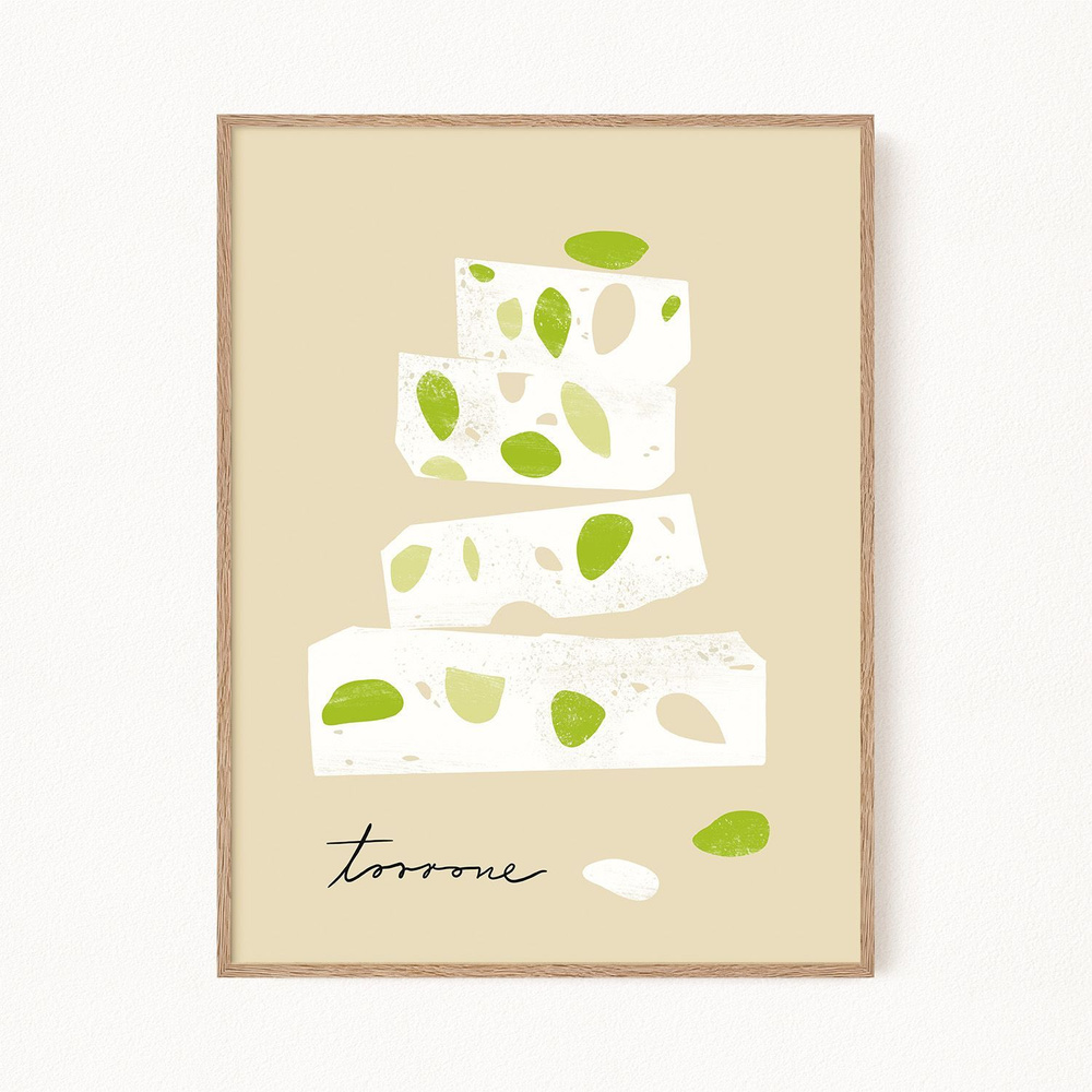 Постер "Torrone Al Pistacchio - Фисташковая Нуга", 21х30 см #1