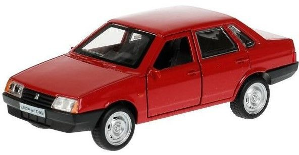 Машина металл LADA-21099 Спутник 12 см красная без коробки #1