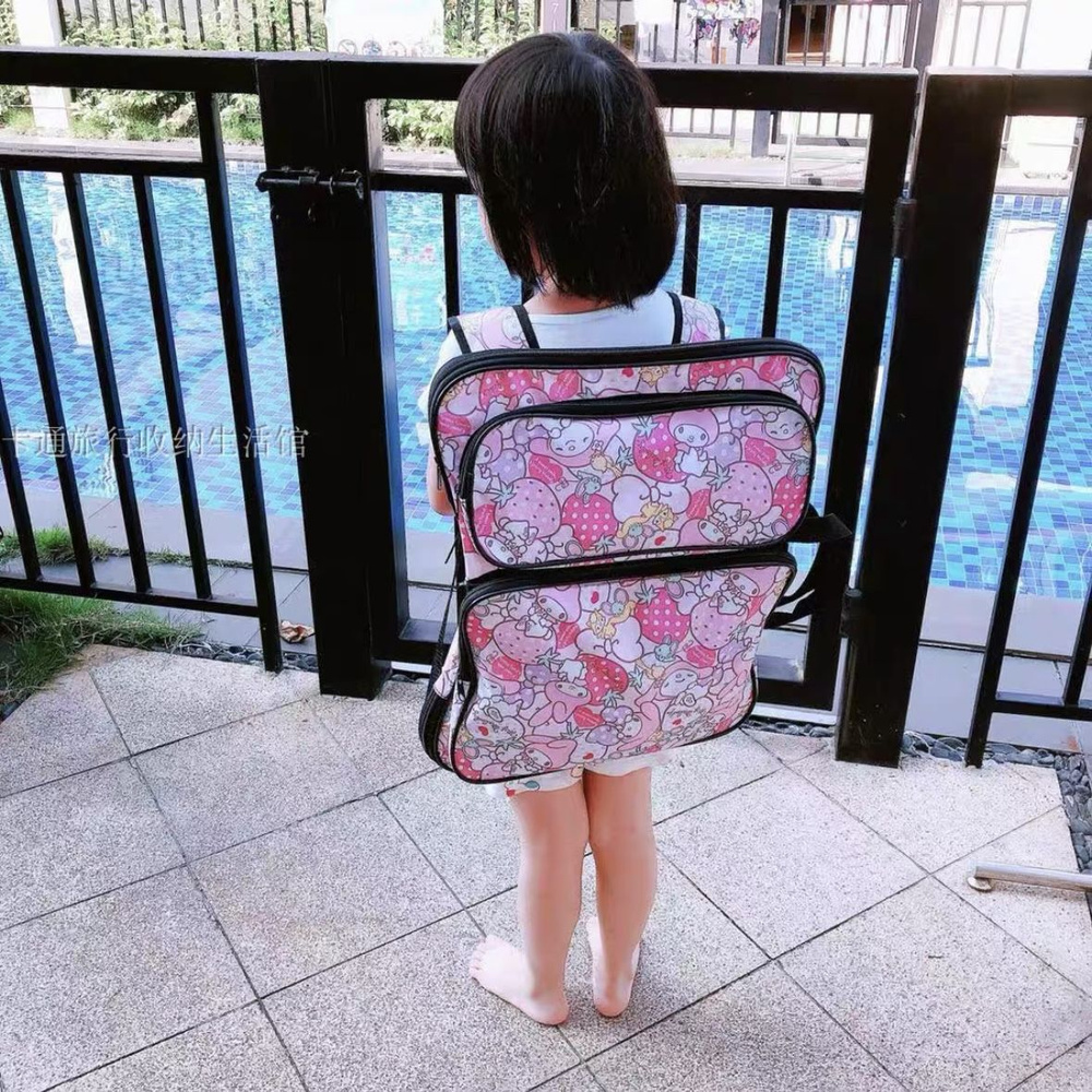 Детская папка-сумка для рисунков и карандашей / ПЛЕНЭР/, папка-рюкзак /, А3, розовый  #1