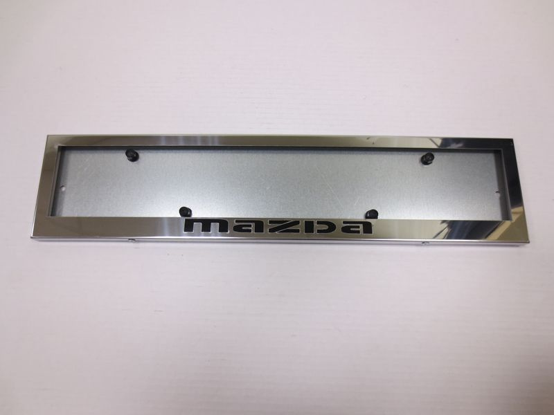 Рамка для номера (нержавеющая сталь, с надписью Mazda), 1шт #1
