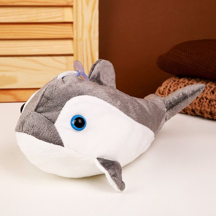 Мягкая игрушка "Акула", 25 см, цвет серый #1