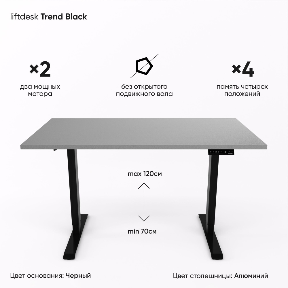 Компьютерный стол liftdesk Стол Trend, 137.9х67.6х120 см - купить по  выгодным ценам в интернет-магазине OZON (1147797318)