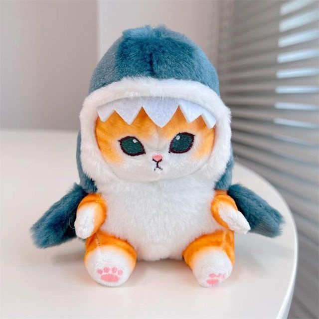 Плюшевая мягкая игрушка кот акула 25 см #1