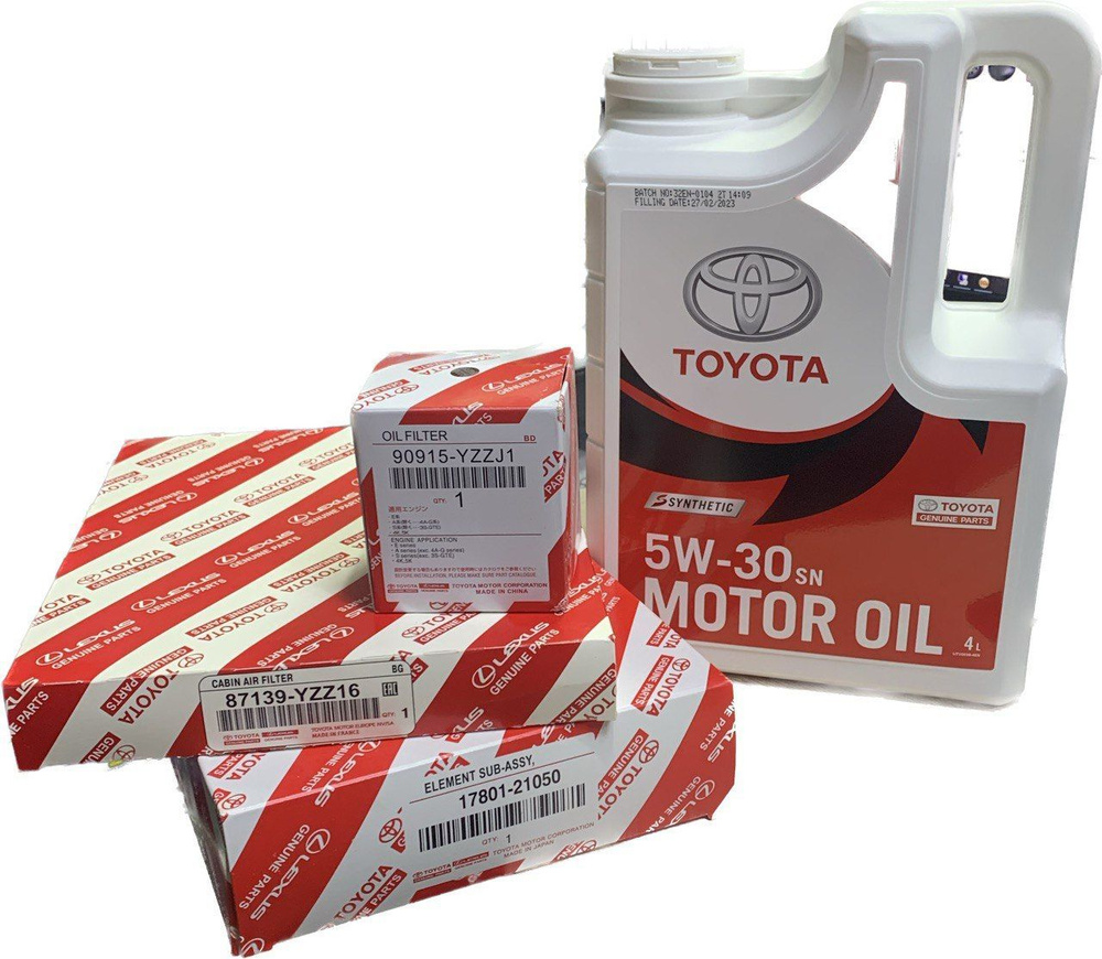 Комплект оригинальных фильтров и масло для ТО Toyota Corolla X (E150/E140) (дв.1.6 1ZR-FE) 2006-2013 #1