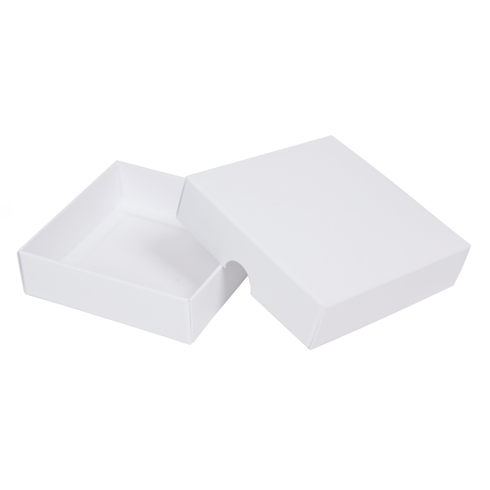 Коробка Selfpacking 7х7х2 см, крышка+дно, белый мелованный картон, 45 шт  #1