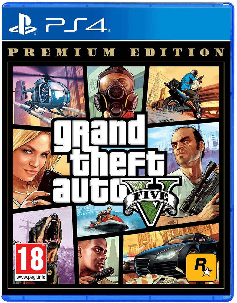 Игра GTA V: Grand Theft Auto V Premium Edition (Русская версия) для PlayStation 4  #1