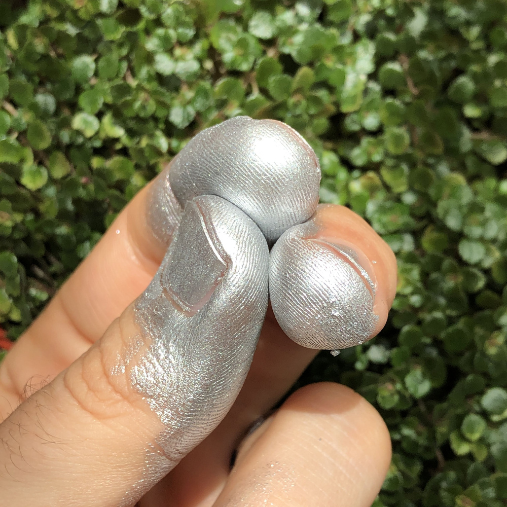 Паста алюминиевая серебрянка 500 гр (пигмент металлический) для краски и декора 13 мкм  #1