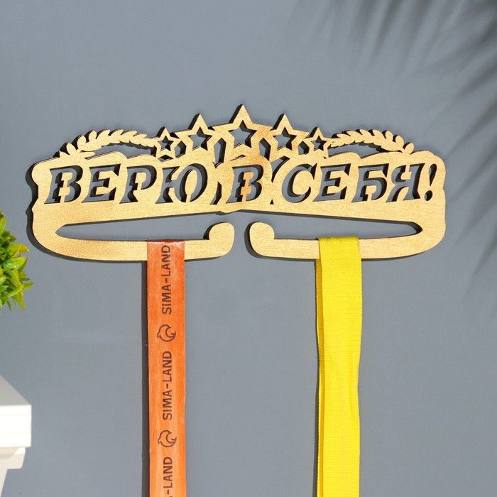 Медальница "Верю в себя!" 28х12 см / 9945668 #1