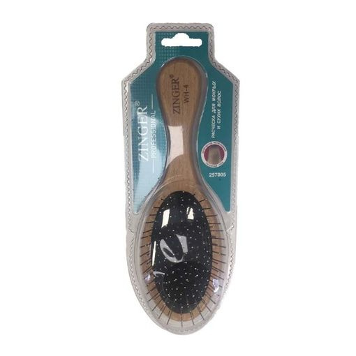 Zinger Деревянная расческа для волос, Металлические зубчики  #1