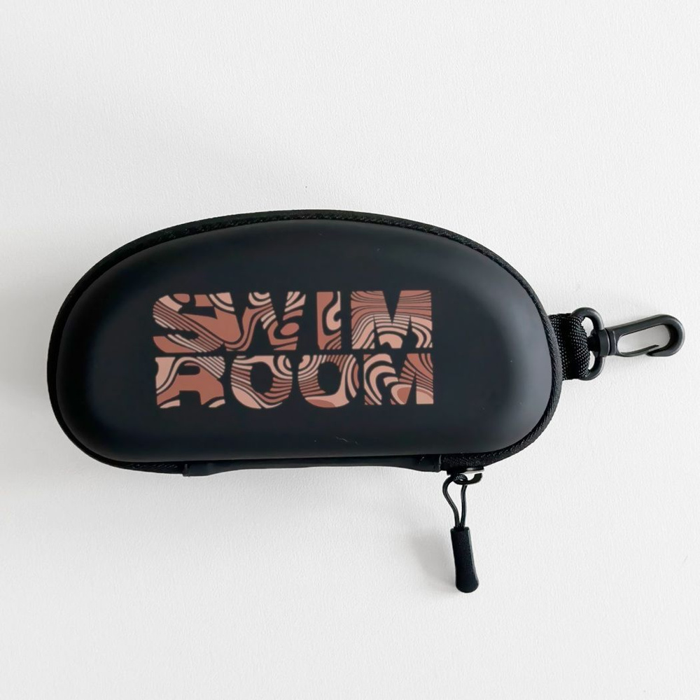 Чехол / футляр для плавательных очков и шапочки SwimRoom "Swim Case 2.0", черный с коричневым  #1