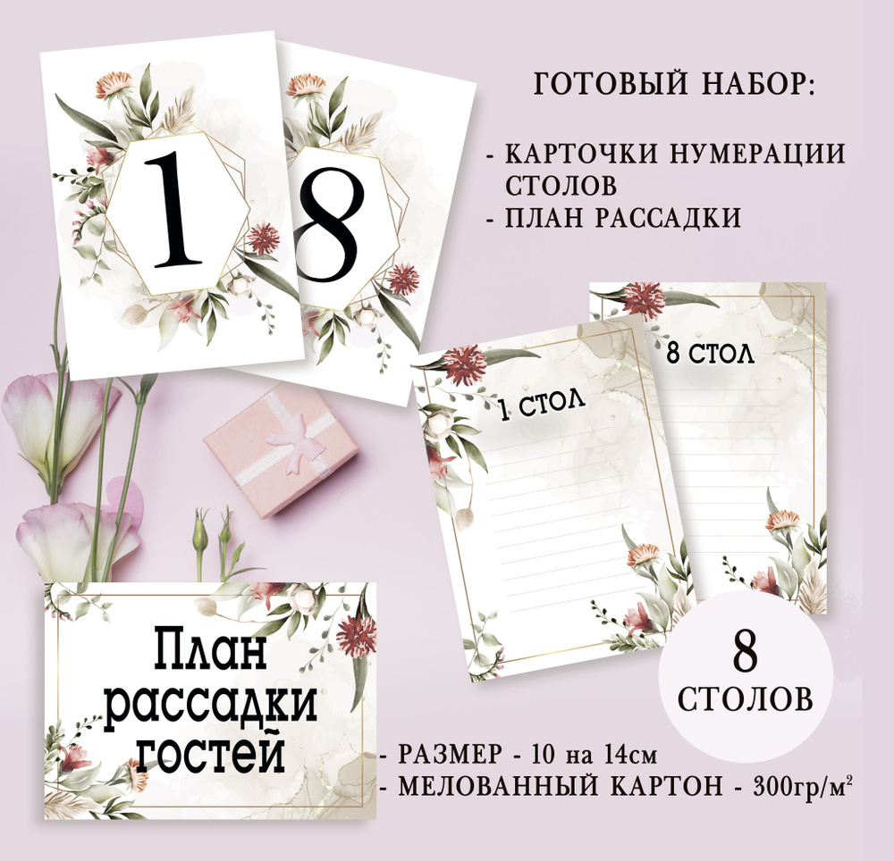 Банкетная карточка, 17 шт #1