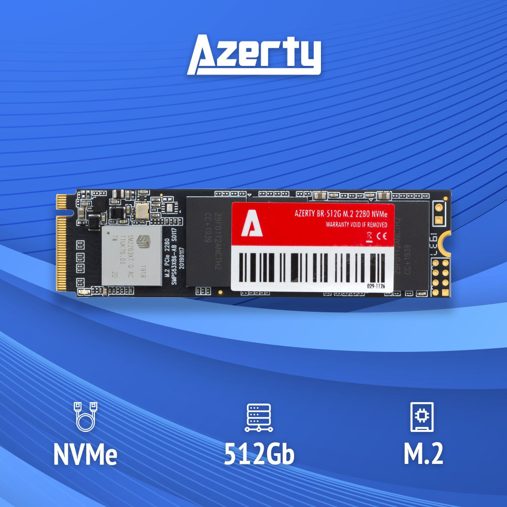 Azerty 512 ГБ Внутренний SSD-диск M.2 NVMe (029-1126) #1