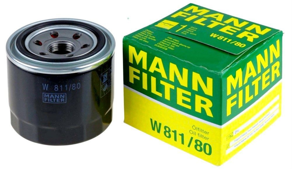 MANN FILTER Фильтр масляный арт. W811/80, 1 шт. #1