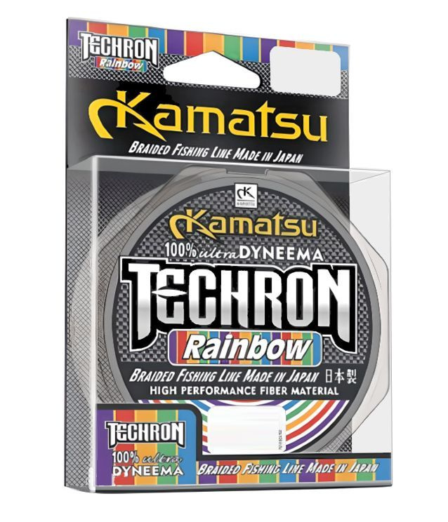 Шнур плетеный KAMATSU TECHRON RAINBOW 100м; 0,35мм (Япония, 100% ultra Dyneema) #1