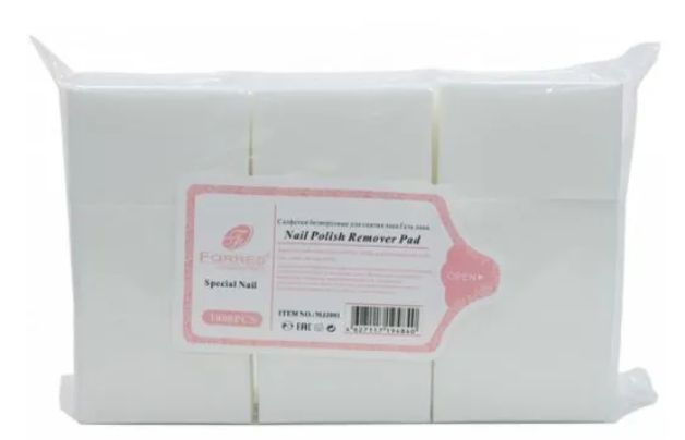 Farres cosmetics Салфетки безворсовые для снятия гель-лака, белые, 1000 шт  #1
