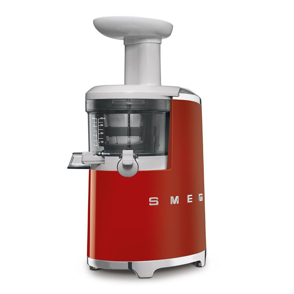 Соковыжималка шнековая Smeg SJF01RDEU, 150 Вт, 2 скорости, капля-стоп, красная  #1