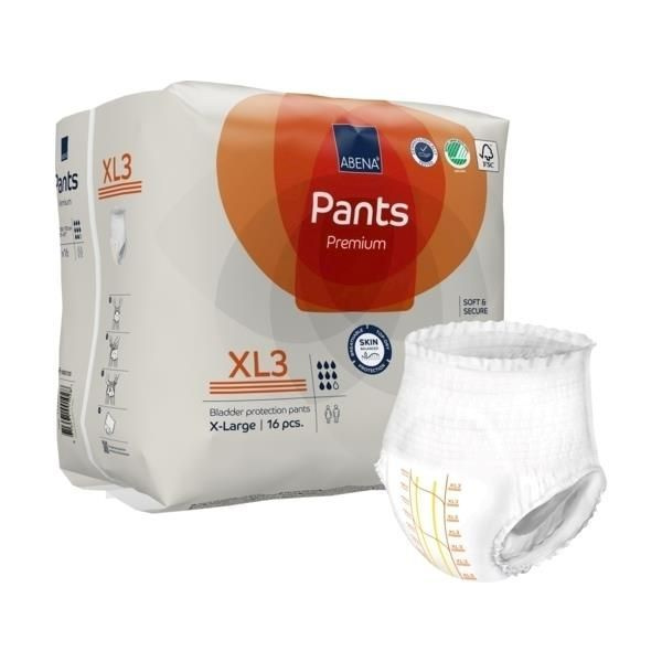 Подгузники трусики для взрослых ABENA Pants XL3 Дневные, объем в бедрах 130-170 см 16 шт, дневные подгузники #1