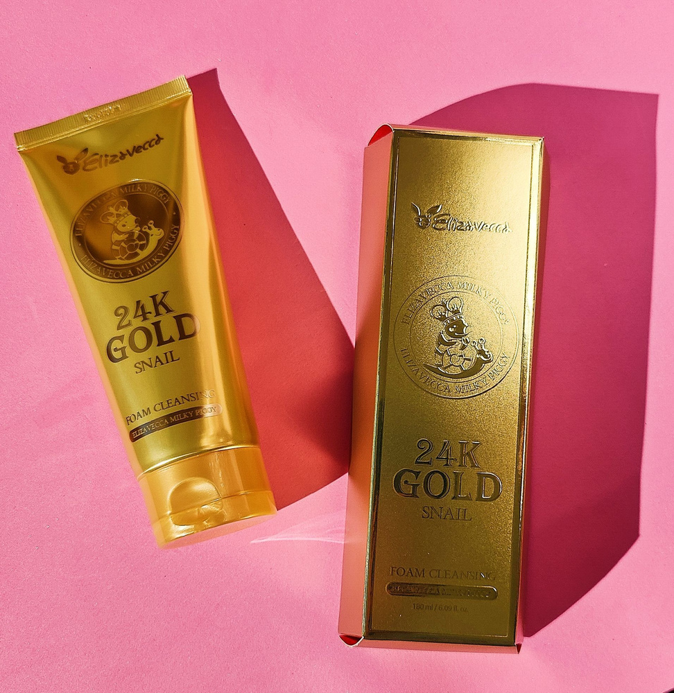 ELIZAVECCA Пенка для лица очищающая 24K Gold Snail, 180 мл, Корея #1
