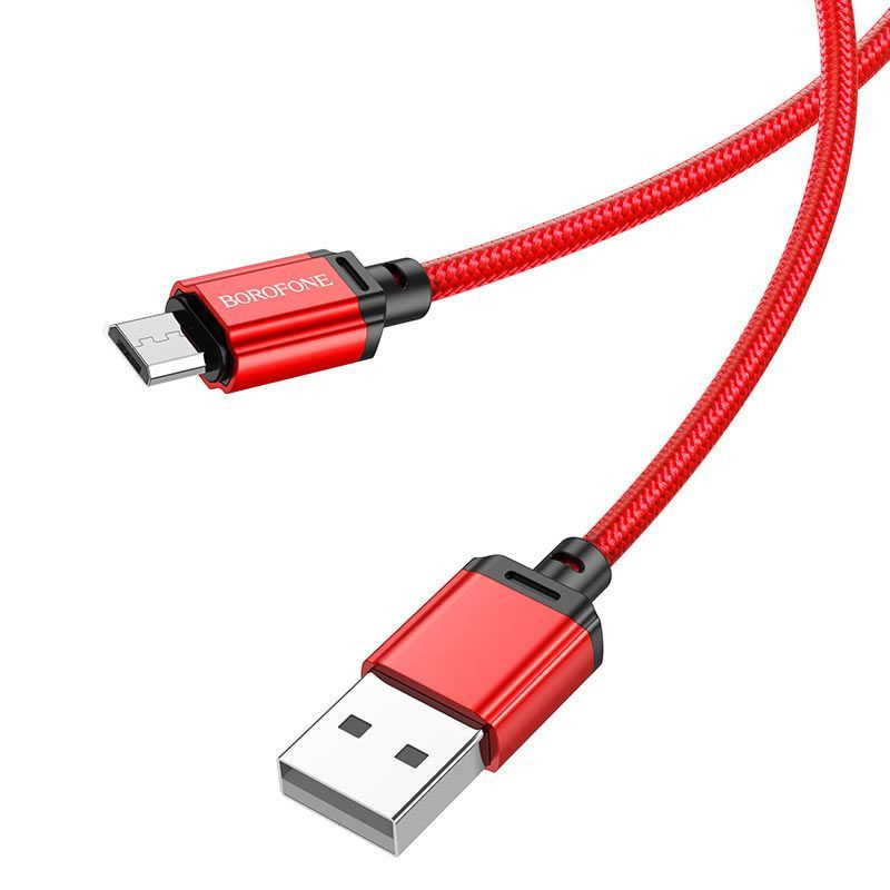 BOROFONE Кабель питания USB 2.0 Type-A/micro-USB 2.0 Type-A, 1 м, красный #1